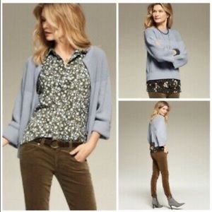 Cabi zip up blue sweater